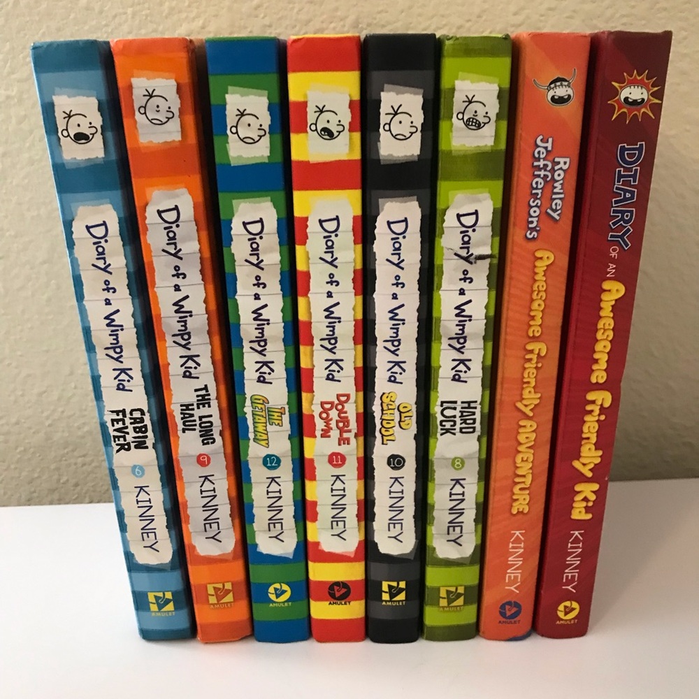 Diary of a Wimpy Kid Books Hardcover Lot of 8